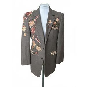 Upcycled 100% Vintage Wool Sportscoat 🌸 One-of-One Tailored Blazer Size S-M